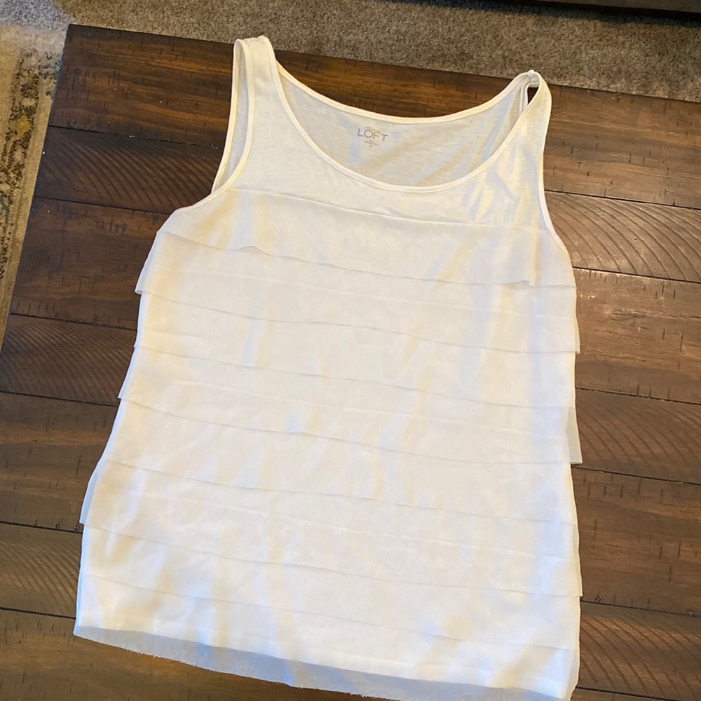Loft size medium white top